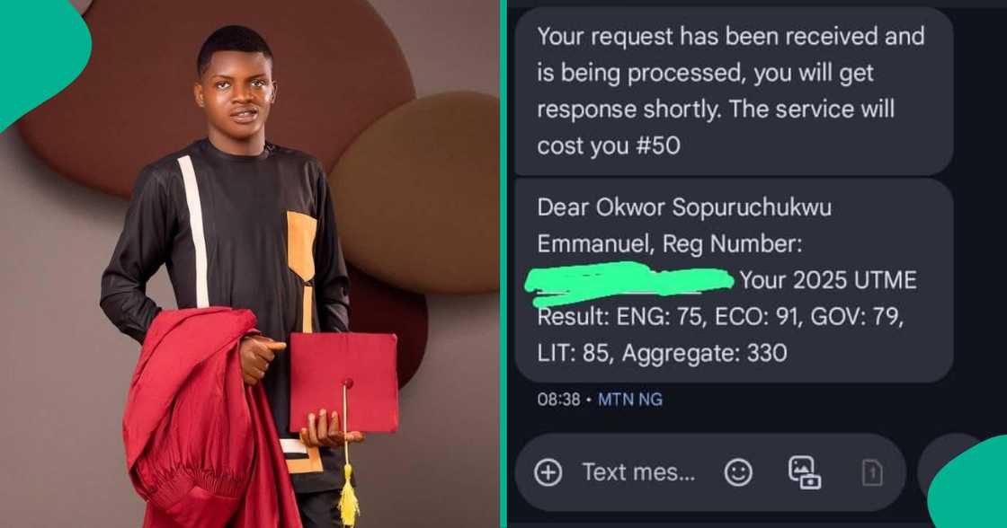 Boy displays his new 2025 UTME result after scoring 145 in first exam Boy displays his new 2025 UTME result after scoring 145 in first exam