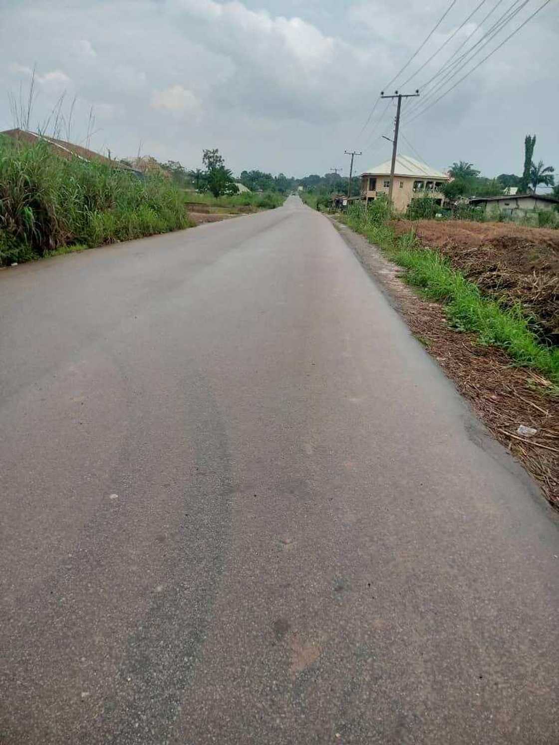 A road constructed in Enugu A road constructed in Enugu