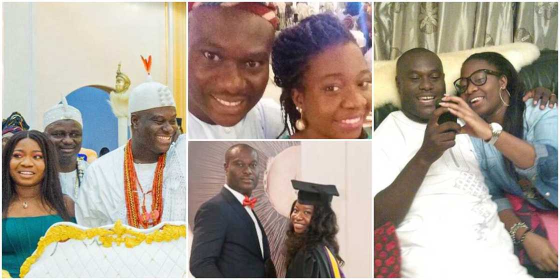 Ooni of Ife and daughter. Ooni of Ife and daughter.