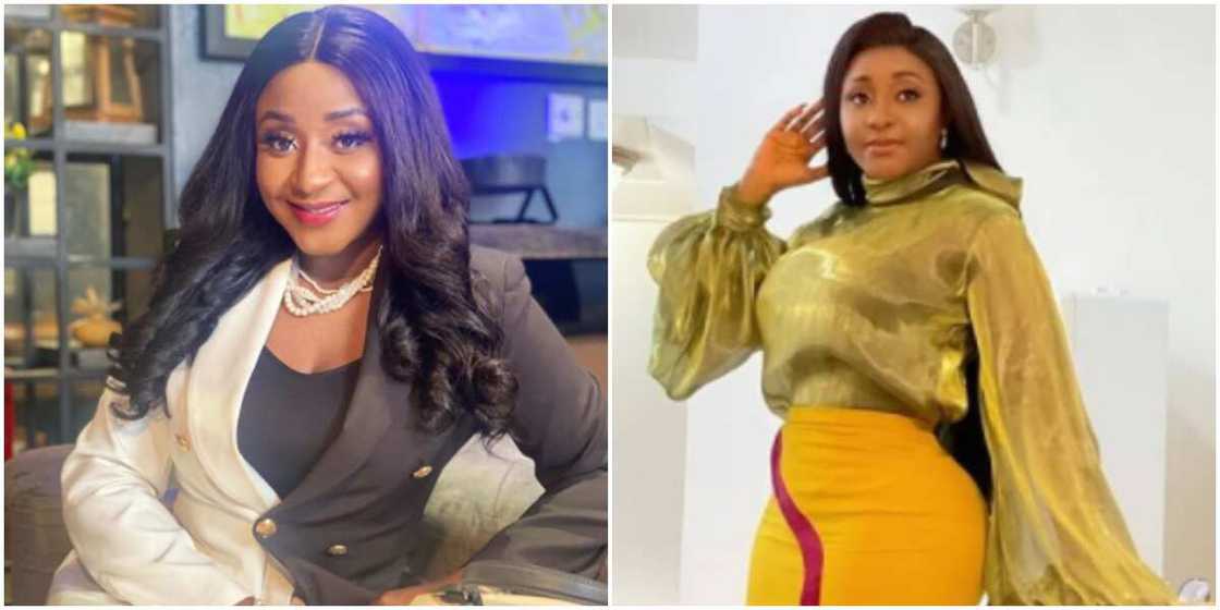 Nigerians gush over actress Ini Edo as she flaunts flawless skin in cute photo Nigerians gush over actress Ini Edo as she flaunts flawless skin in cute photo