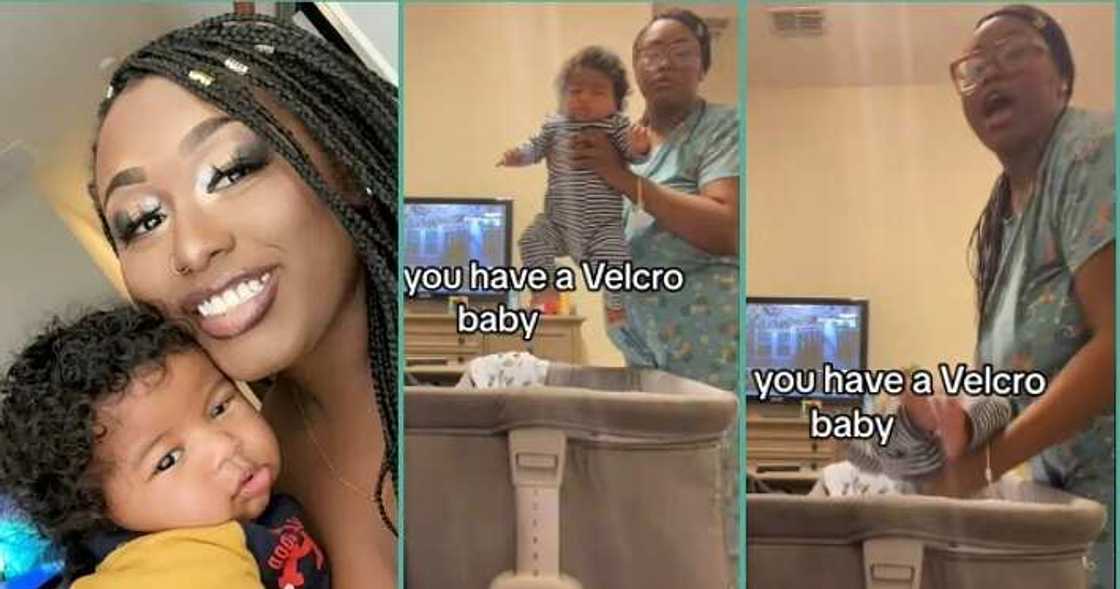 Mum shares touching video of her Velcro baby