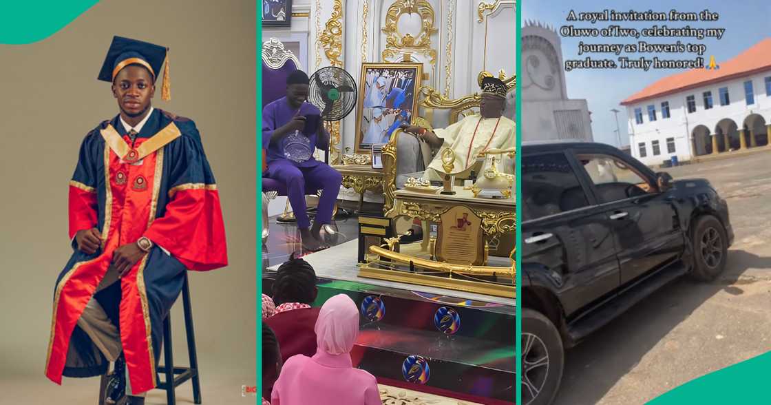 Moment Bowen University's overall best graduating student was hosted by Oluwo of Iwo in palace Moment Bowen University's overall best graduating student was hosted by Oluwo of Iwo in palace