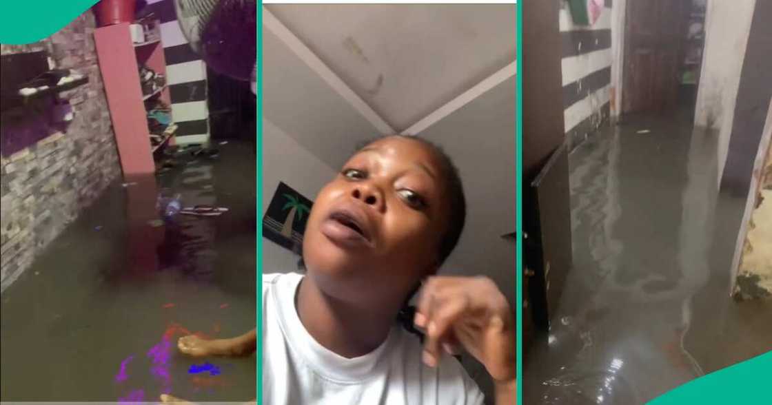 Nigerian lady shows her flooded house, laments Nigerian lady shows her flooded house, laments