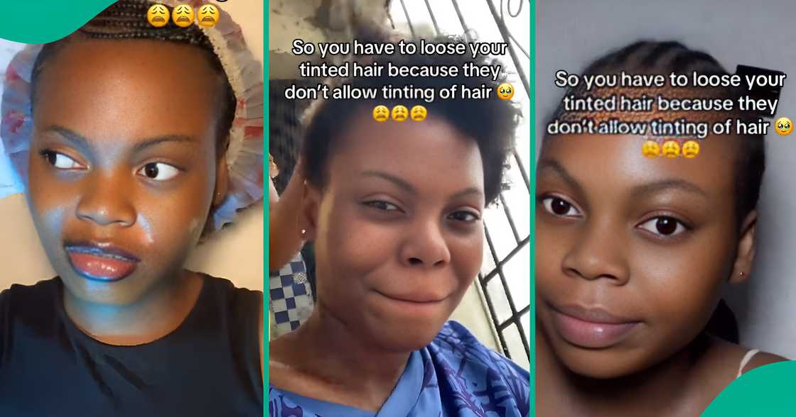 JAMB candidate removes tinted hair before exam over rules.