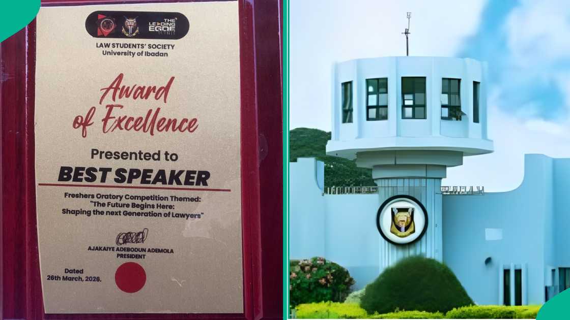 A man who gained admission into the University of Ibadan to study law wins the first award.