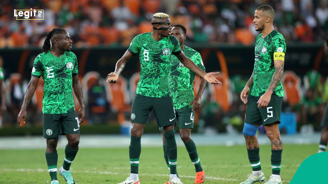 Victor Osimhen, Moses Simon, William Troost-Ekong, Africa Cup of Nations, Ivory Coast. Victor Osimhen, Moses Simon, William Troost-Ekong, Africa Cup of Nations, Ivory Coast.