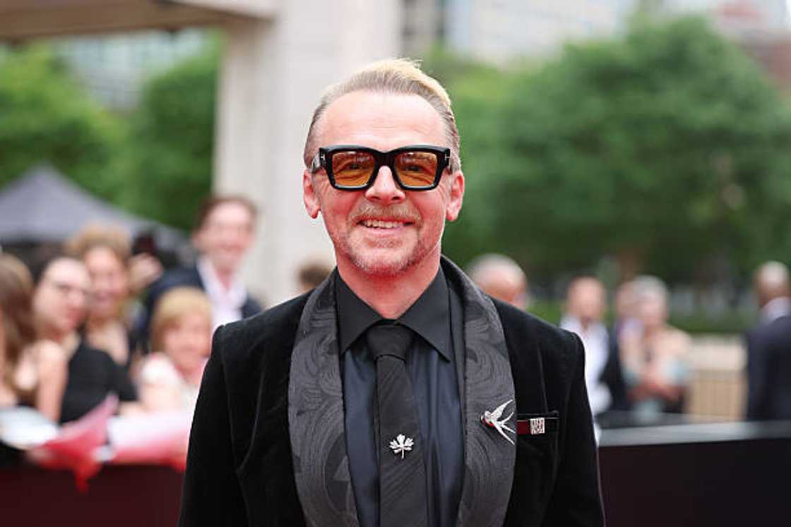 Simon Pegg arrives at the US Premiere of "Mission: Impossible – The Final Reckoning" at Lincoln Center Plaza in New York.