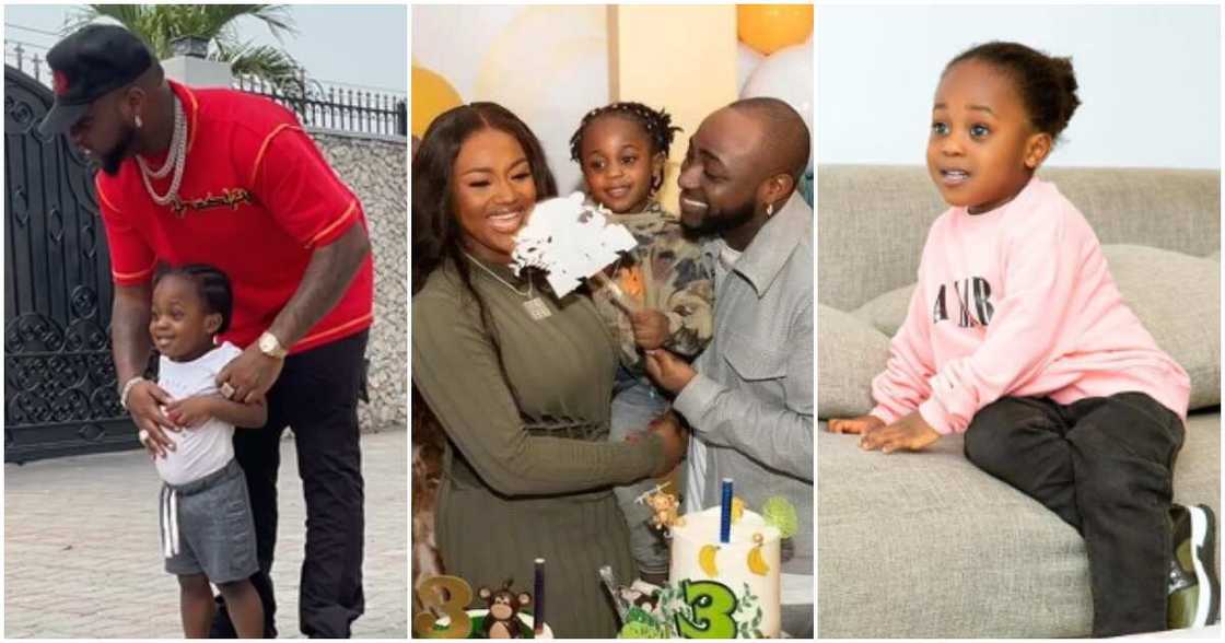 Nigerian singer Davido with lover and late son Nigerian singer Davido with lover and late son