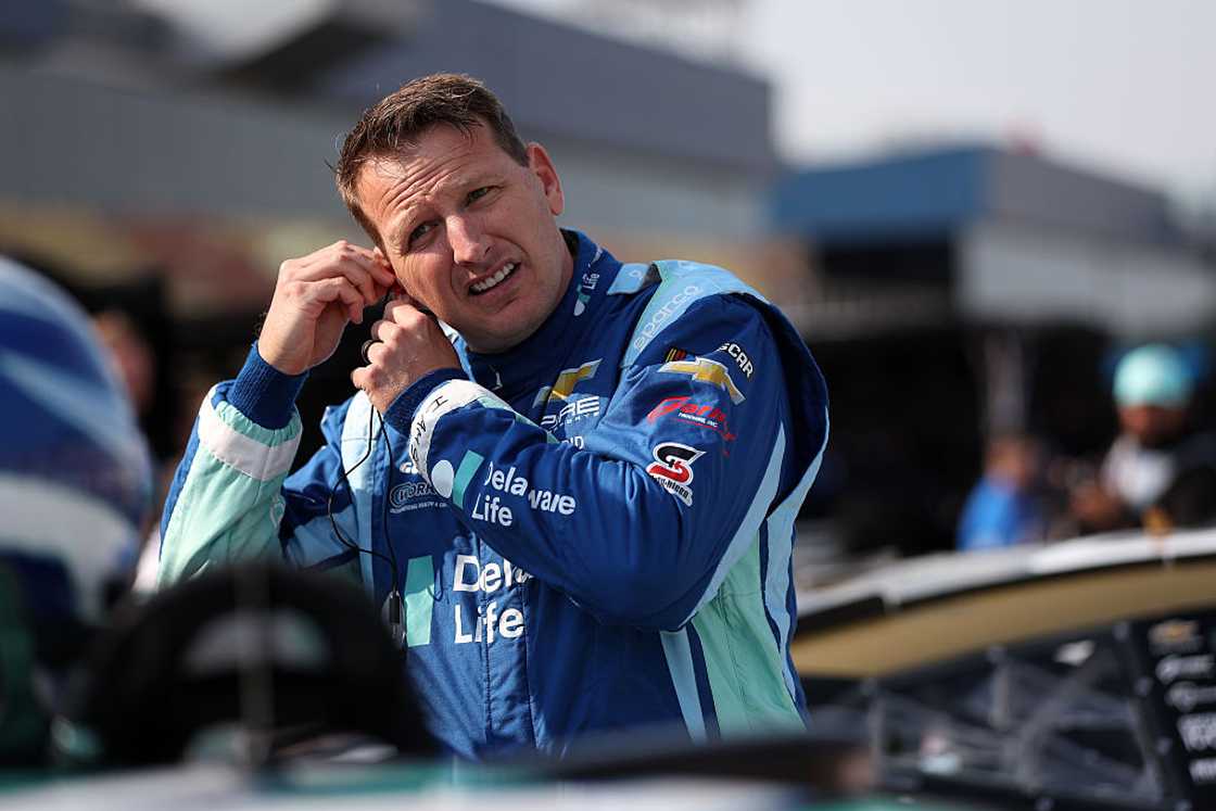 Michael McDowell prepares to practice for the NASCAR Cup Series FireKeepers Casino 400 Michael McDowell prepares to practice for the NASCAR Cup Series FireKeepers Casino 400
