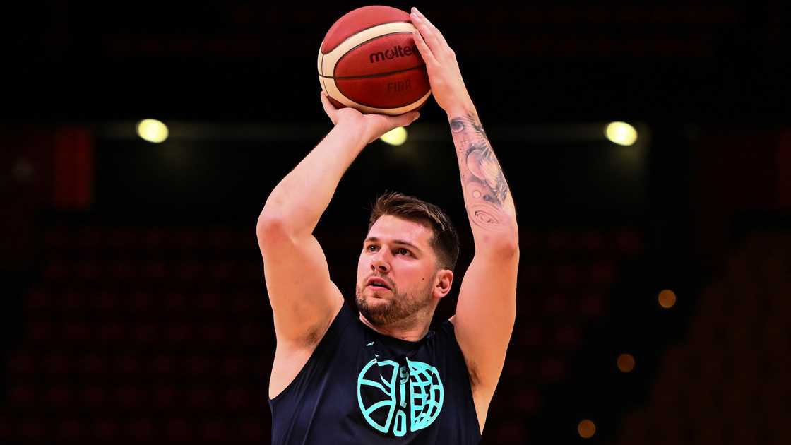 Luka Dončić of Slovenia during the 2024 FIBA Men's Olympic Qualifying Tournament match between New Zealand and Slovenia Luka Dončić of Slovenia during the 2024 FIBA Men's Olympic Qualifying Tournament match between New Zealand and Slovenia