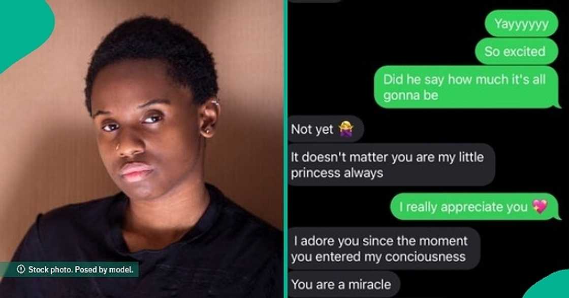 Grieving lady displays messages she received from her late father Grieving lady displays messages she received from her late father
