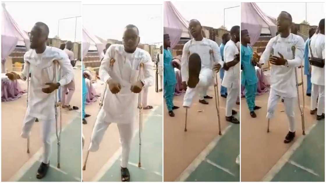 One-leg man dances to Naira Marley's song, shows amazing dance moves One-leg man dances to Naira Marley's song, shows amazing dance moves