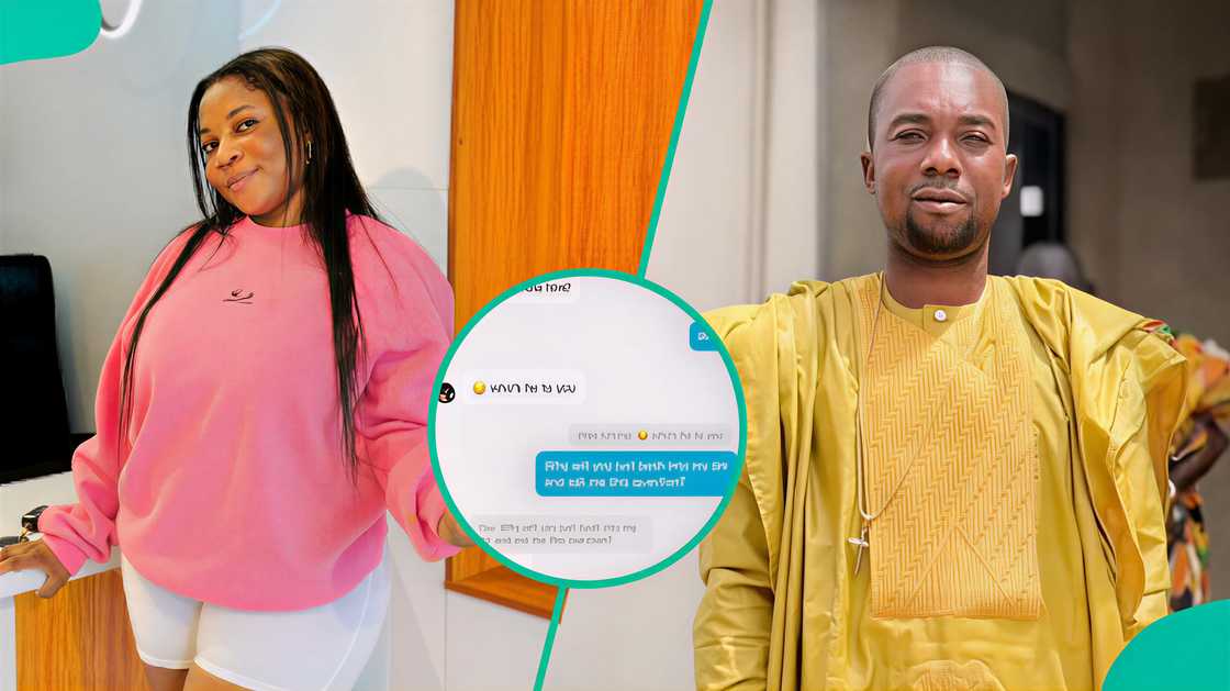 A lady displays a message she received from a lady claiming to be her father's girlfriend A lady displays a message she received from a lady claiming to be her father's girlfriend