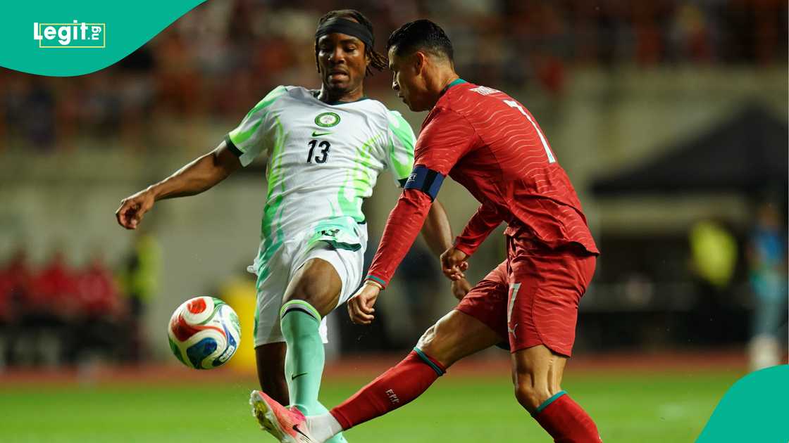 Cristiano Ronaldo against Bruno Onyemaechi during the International Friendly match between Portugal and Nigeria. Photo by Gualter Fatia Cristiano Ronaldo against Bruno Onyemaechi during the International Friendly match between Portugal and Nigeria. Photo by Gualter Fatia