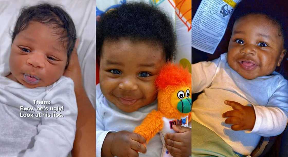 Photos of a baby boy who looks handsome. Photos of a baby boy who looks handsome.