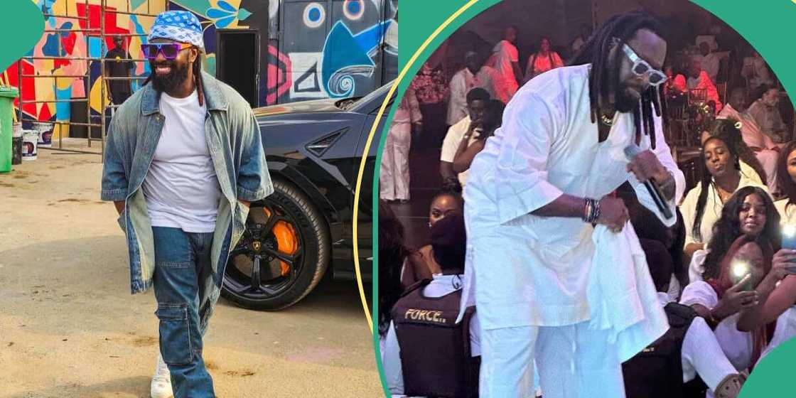 Timaya leads praise and worship in the club. Timaya leads praise and worship in the club.