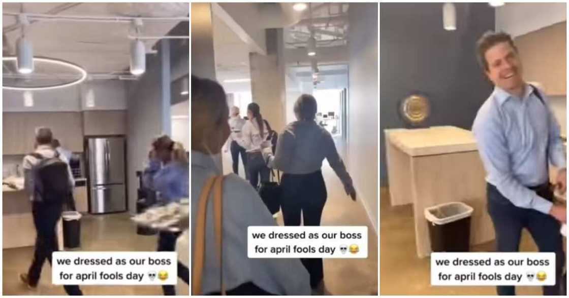 Workers, April Fool's Day, boss Workers, April Fool's Day, boss