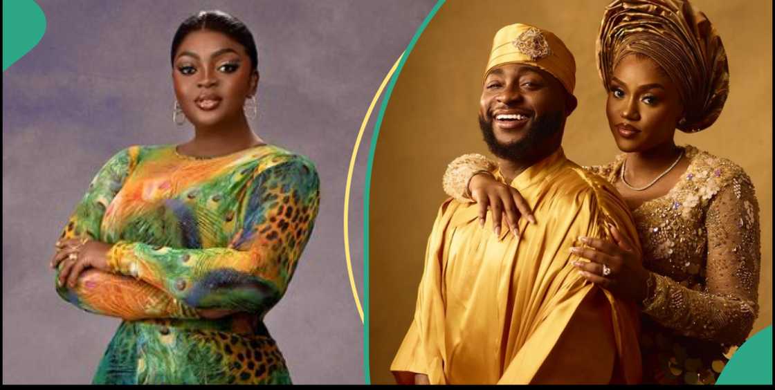 Eniola Badmus causes stir amid Davido and Chioma's wedding. Eniola Badmus causes stir amid Davido and Chioma's wedding.