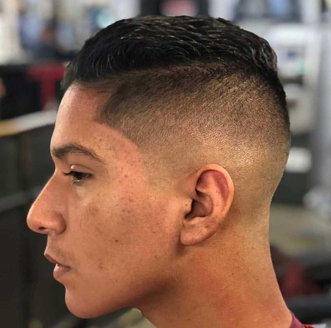 Short faux hawk