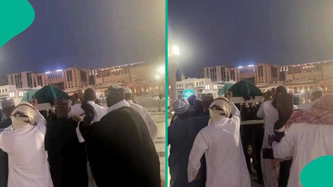 Photos from the burial of Aminu Dantata in Saudi Arabia.
