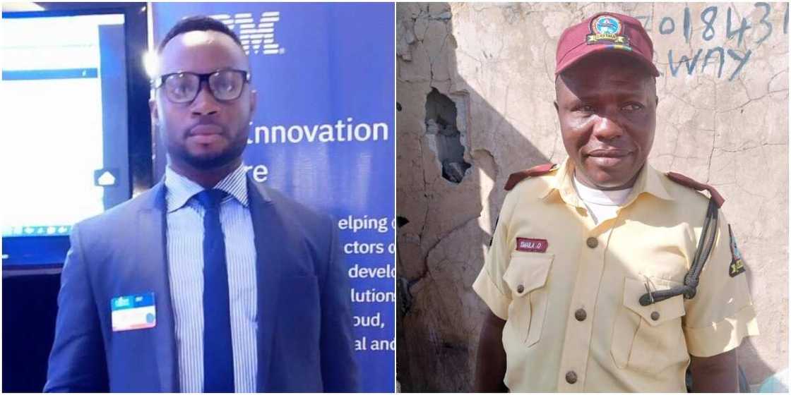 LASTMA officer celebrated online for refusing to allow his team extort a law abiding motorist LASTMA officer celebrated online for refusing to allow his team extort a law abiding motorist