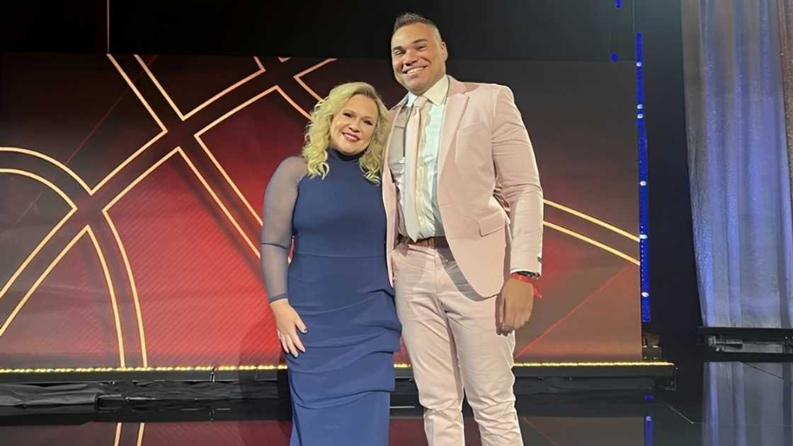 Holly Rowe poses with her son, McKylin Rowe. Holly Rowe poses with her son, McKylin Rowe.