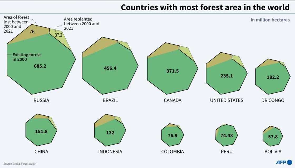 Countries with the most forest in the world Countries with the most forest in the world