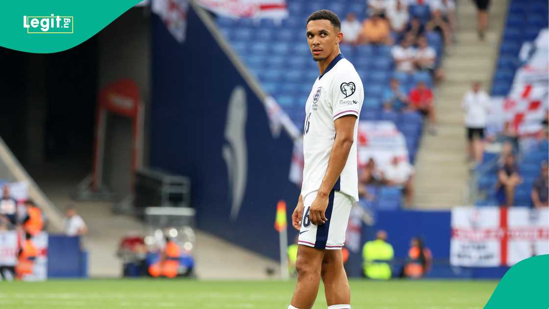 Trent Alexander-Arnold, England, Andorra, RCDE Stadium, Spain, FIFA World Cup qualifier. Trent Alexander-Arnold, England, Andorra, RCDE Stadium, Spain, FIFA World Cup qualifier.