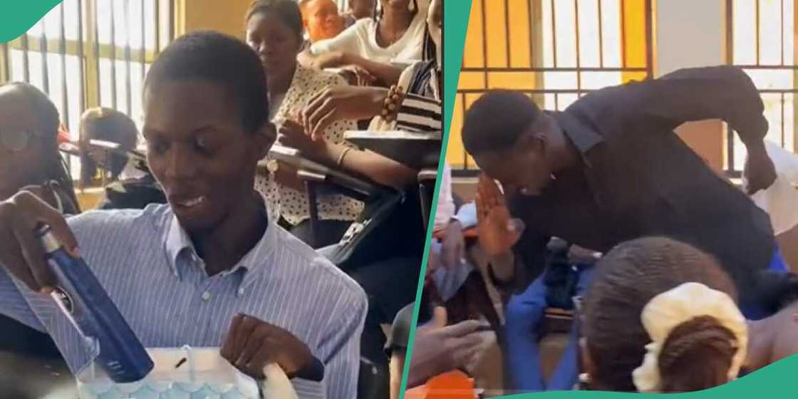 The students were excited with their gifts The students were excited with their gifts