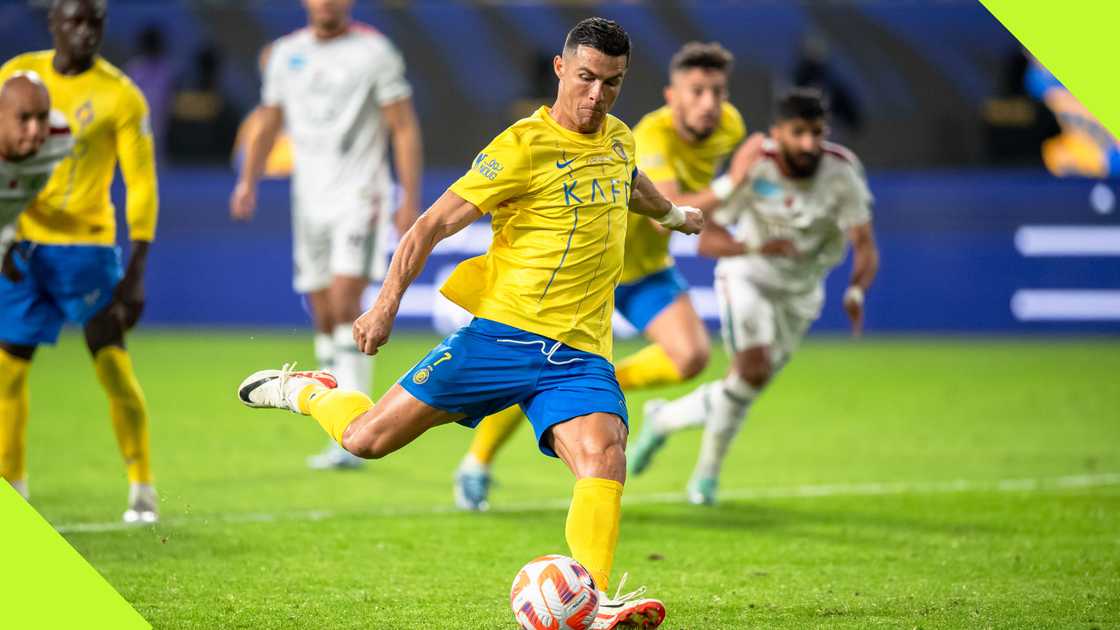 Cristiano Ronaldo took his tally for the season to three goals after scoring from the penalty spot against Al Ettifaq. Cristiano Ronaldo took his tally for the season to three goals after scoring from the penalty spot against Al Ettifaq.