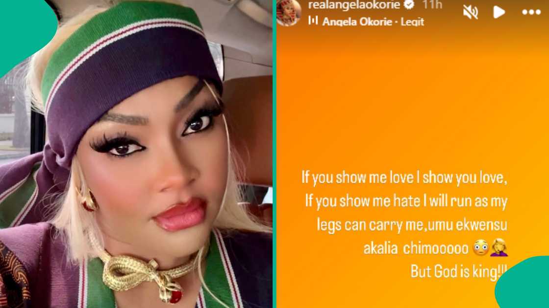 Angela Okorie reacts to WhatsApp group chat saga