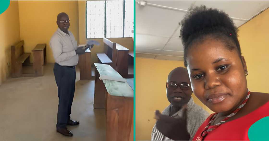 A lecturer at Covenant Polytechnic in Abia state reacts as female student Divine calls him "baby" A lecturer at Covenant Polytechnic in Abia state reacts as female student Divine calls him "baby"