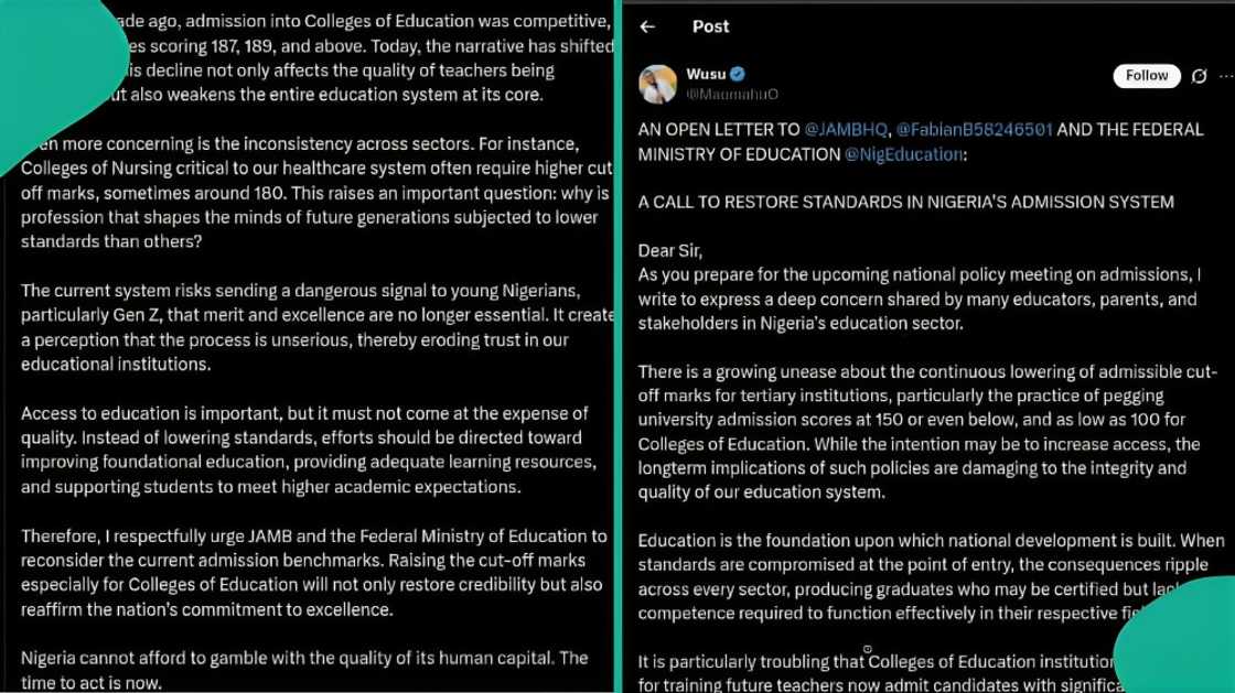 Educator urges JAMB and ministry to restore standards as concern grows over falling admission scores