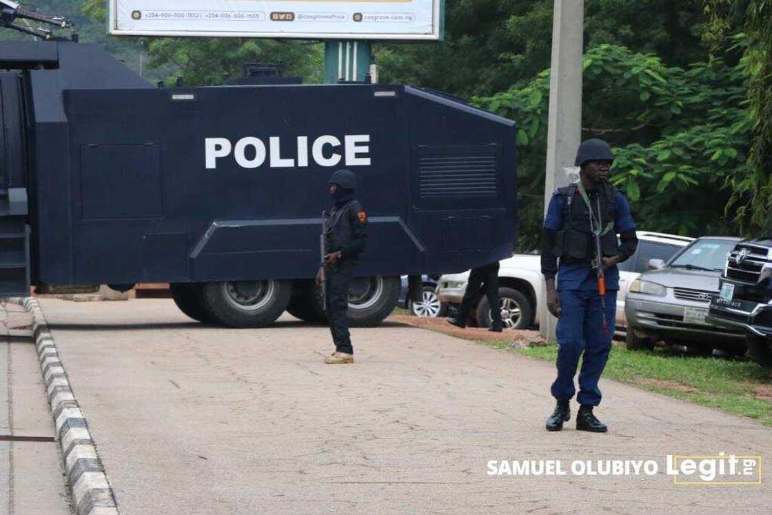 A police vehicle in Abuja A police vehicle in Abuja