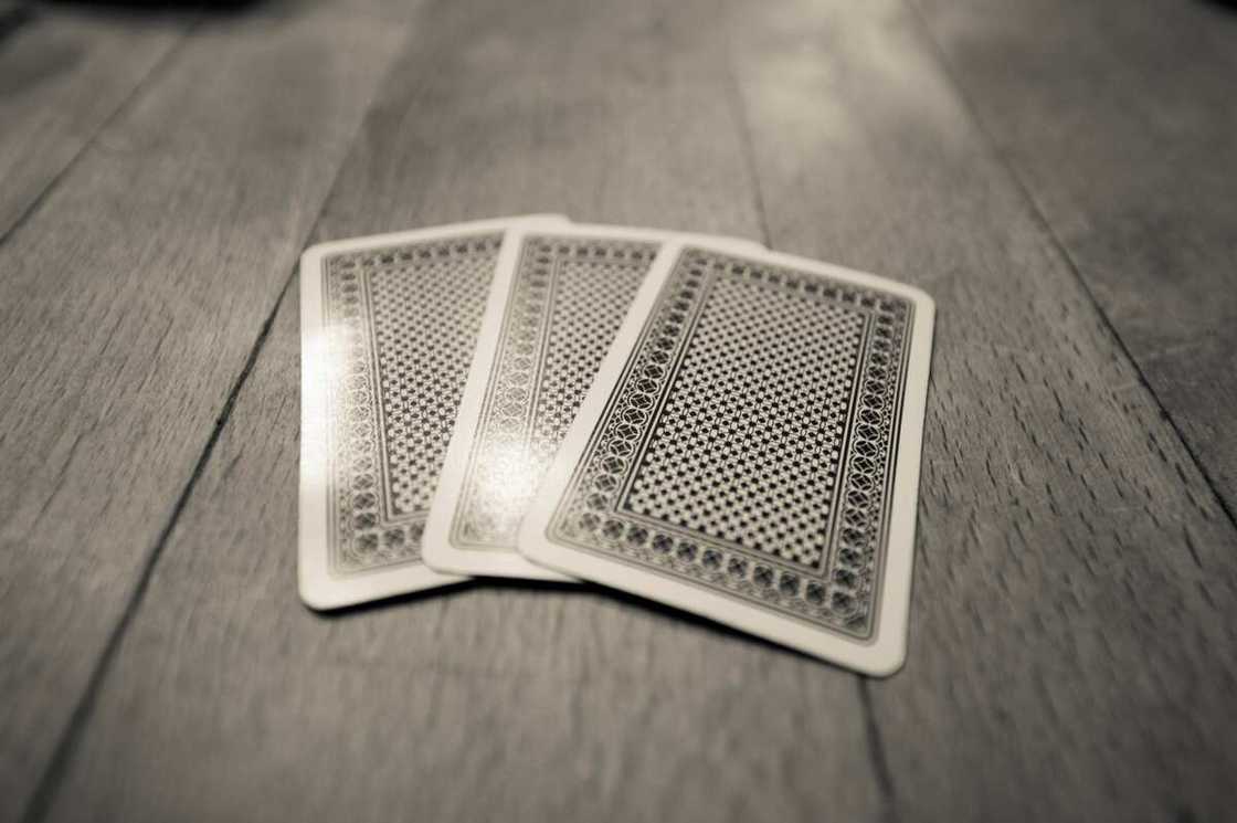 Cards on a table