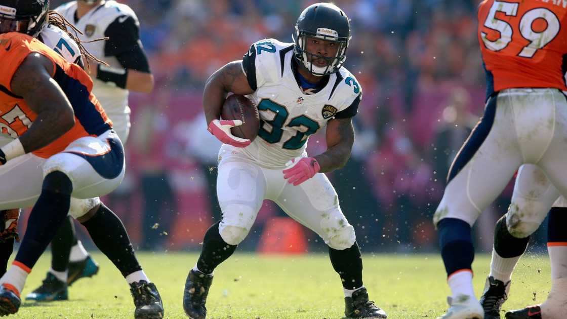 Running back Maurice Jones-Drew of the Jacksonville Jaguars carries the ball