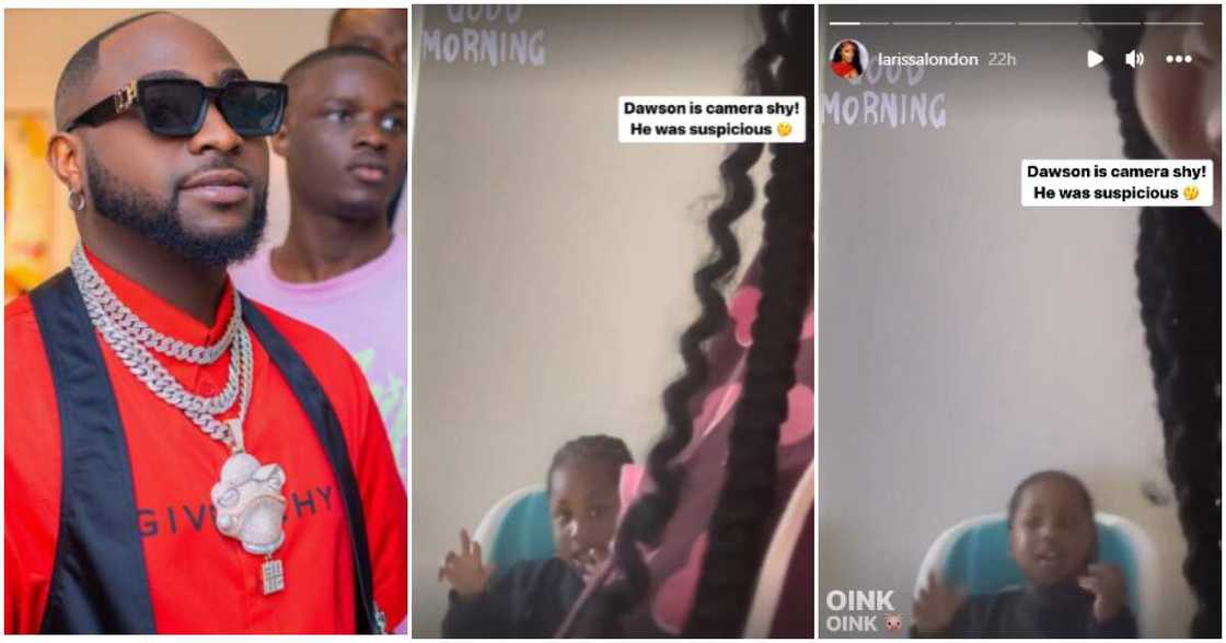 Davido and Larissa London's son. Davido and Larissa London's son.