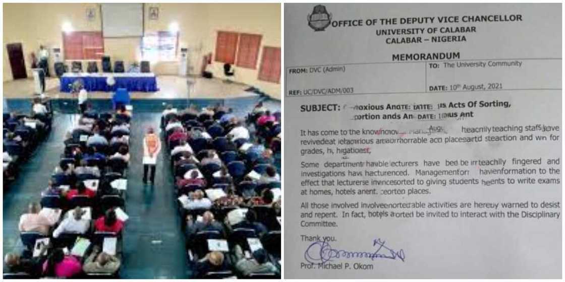 UNICAL issues warning to lecturers still sorting and engaging in sex for grades