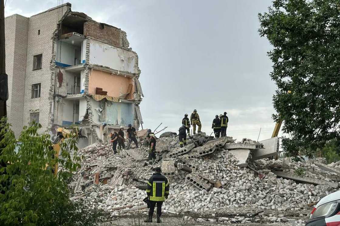 A rescue operation was underway in the town of Chasiv Yar, Donetsk regional governor Pavlo Kyrylenko said