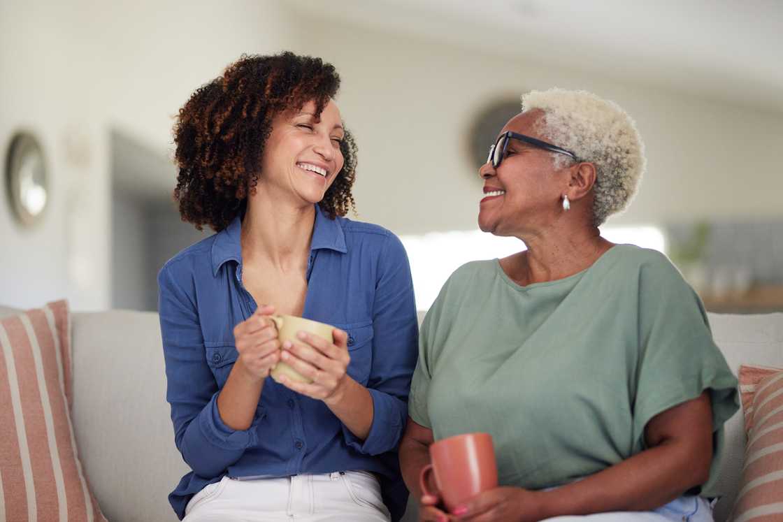 A mother and her adult daughter