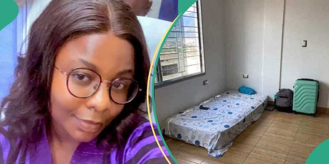 Lady shares photo of empty apartment