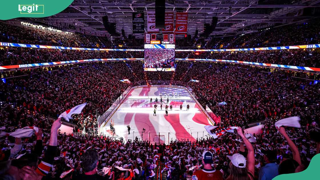 Wide shot of the arena at the Lenovo Centre