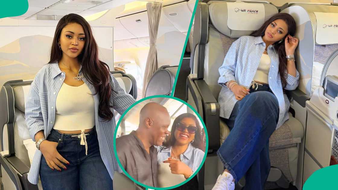 Photo and video of Regina Daniels' father.