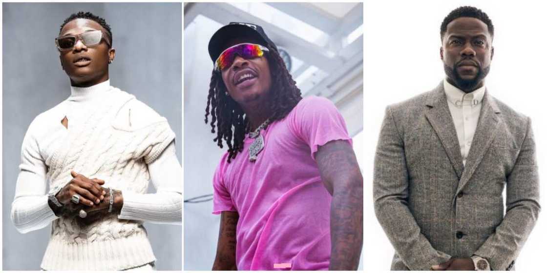 Wizkid, Wizkalifa, and Kevin Hart. Wizkid, Wizkalifa, and Kevin Hart.