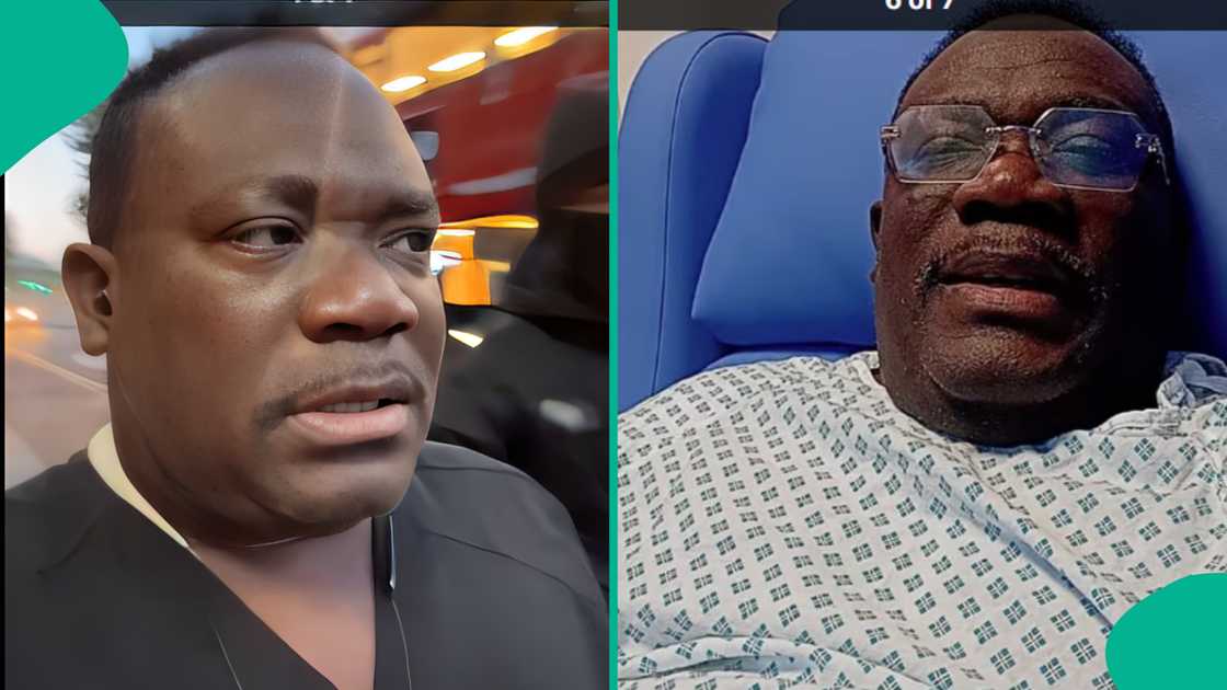 The pastor ended up in a hospital after falling.