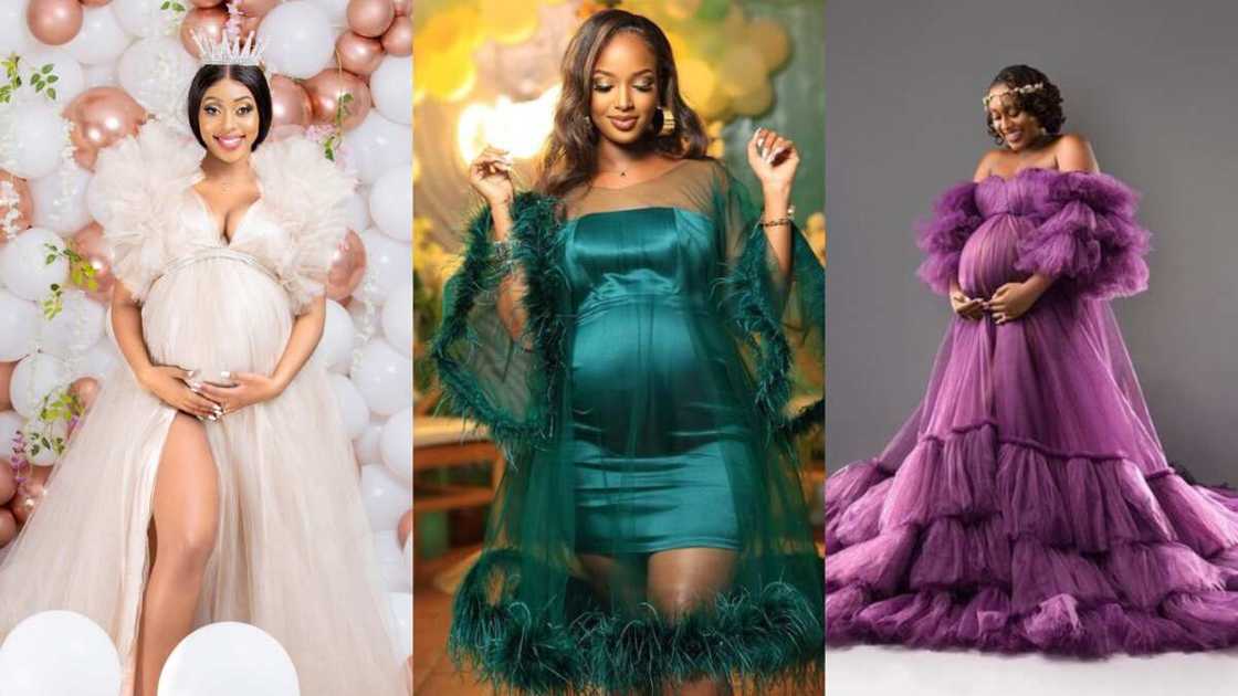 Maternity Nigerian Lace styles for pregnant ladies