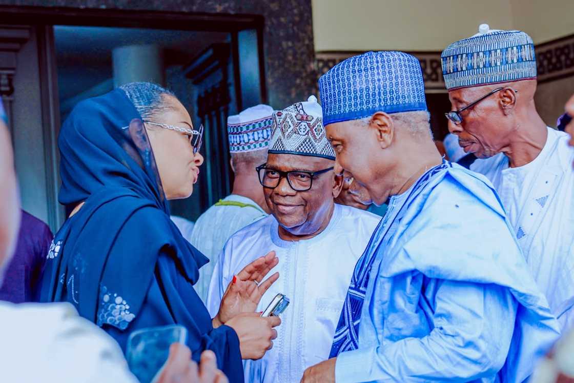 Senator Natasha Akpoti-Uduaghan during a condolence visit to the family of late Kogi Governor Ibrahim Idris. Senator Natasha Akpoti-Uduaghan during a condolence visit to the family of late Kogi Governor Ibrahim Idris.