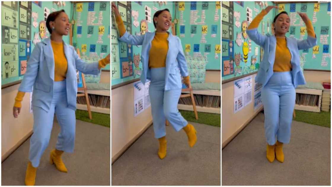 Lady danced to amapiano/Kids responds to teacher.