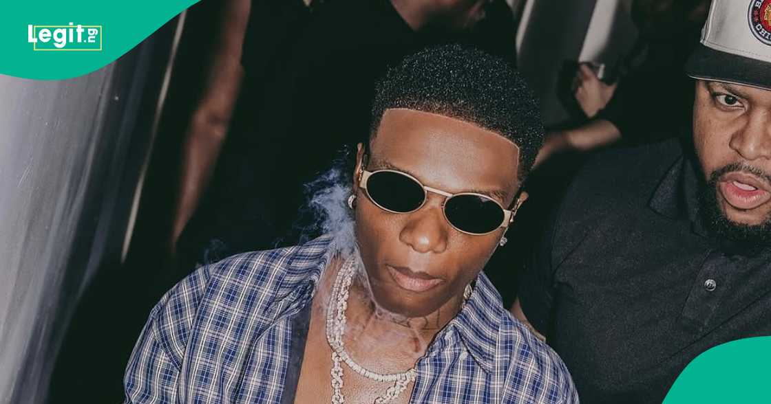 Wizkid visits Nigerian grocery store in UK.