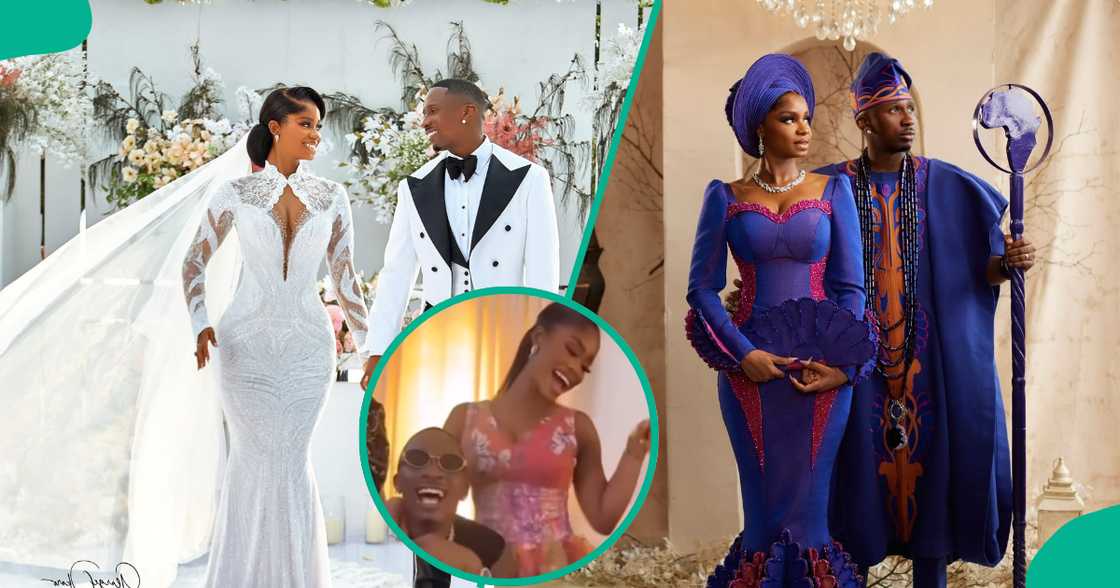 Juma Jux and Priscilla Ojo are seen singing happily after their star-studded wedding in Lagos state, Nigeria. Juma Jux and Priscilla Ojo are seen singing happily after their star-studded wedding in Lagos state, Nigeria.